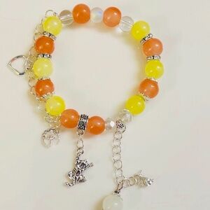 Vivienne SU Color-Beaded Heart Bracelet(Kitty)
